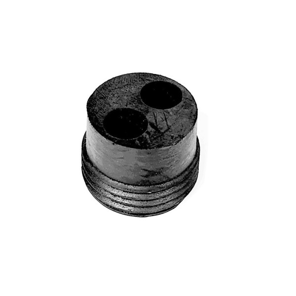 Tapón de goma tope para 2 tubos y pitón de baño Tapón de goma tope para 2 tubos y pitón de baño
