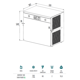 Lindr KONTAKT 300 Twin Power - 2 salidas para grifos Lindr KONTAKT 300 Twin Power - 2 salidas para grifos