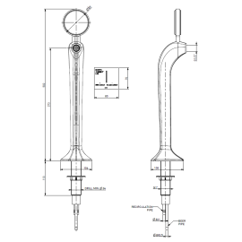 Columna Giotto "Bynight" con luz LED - 1 salida sin grifo Columna Giotto "Bynight" con luz LED - 1 salida sin grifo