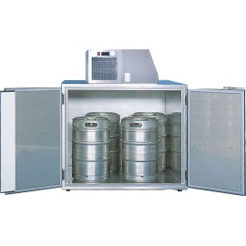 Enfriador de barriles de acero galvanizado - 4 barriles de 50l