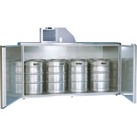 Enfriador de barriles de acero inoxidable - 8 barriles de 50l