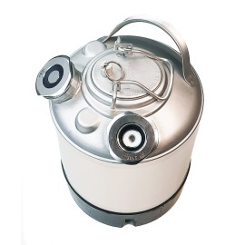 Barril de limpieza inox 9L - conexión tipo G y Keykeg