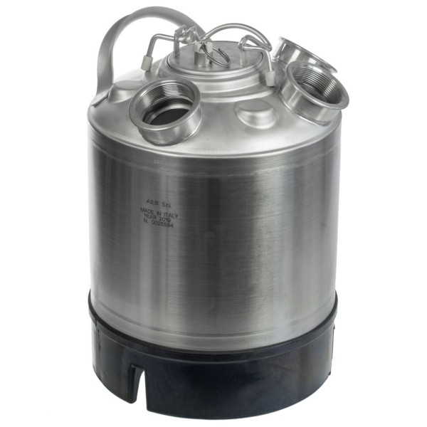 Barril de limpieza inox 9L - 3 bocas sin espadines Barril de limpieza inox 9L - 3 bocas sin espadines