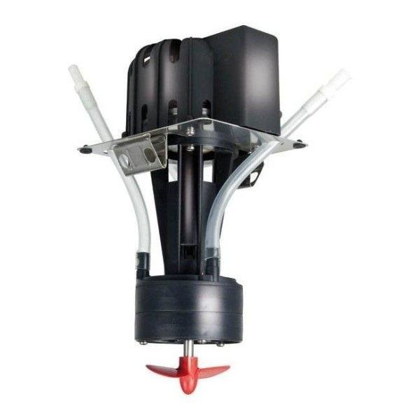Bomba agitador G98 con condensador - 2 etapas, 3 salidas para V-50, V-100, V-200 Bomba agitador G98 con condensador - 2 etapas, 3 salidas para V-50, V-100, V-200