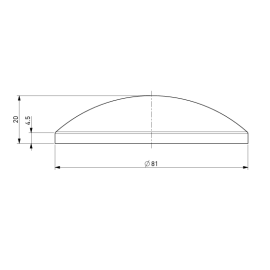 Medallón Ojo de pez para logos Ø 81mm Medallón Ojo de pez para logos Ø 81mm