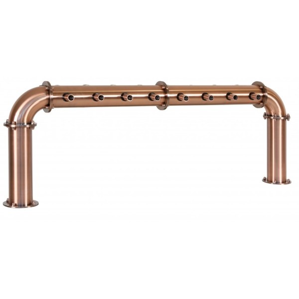 Columna puente tipo marinero 8 salidas con tubos preinstalados - acabado cobre Columna puente tipo marinero 8 salidas con tubos preinstalados - acabado cobre