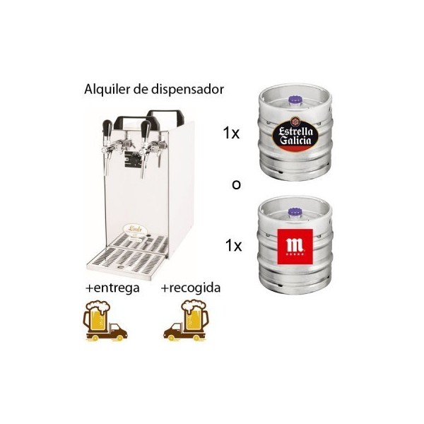 Alquiler de grifo de cerveza en Cantabria + 1 barril de Estrella Galicia 30l + entrega y recogida incluidas Alquiler de grifo de cerveza en Cantabria + 1 barril de Estrella Galicia 30l + entrega y recogida incluidas