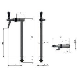 Columna Lindr TUBE sin grifo sin refrigeración