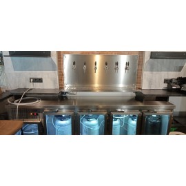 Enfriador de barriles con puertas de cristal para 4 barriles de 30l ø40cm - Efficold EB-504 IPC C/ILU