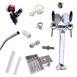 Pack BIB columna con 2 grifos + soporte con bandeja + cabezal BIB Vitop
