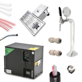 Pack preinstalado enfriador AS - 40 + columna con 1 grifo + bandeja con soporte y mojacopas