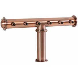 Columna T6, 6 salidas con tubos preinstalados - acabado cobre