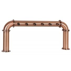 Columna puente tipo marinero, 6 salidas con tubos preinstalados - acabado cobre