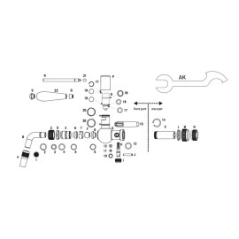 Grifo Nostalgia inox acabado TiN (Nitruro de Titanio) con compensador 5/8 - 35mm