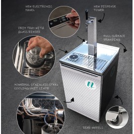 Nevera Kegerator Combi Cold Bar 50 con columna y grifo